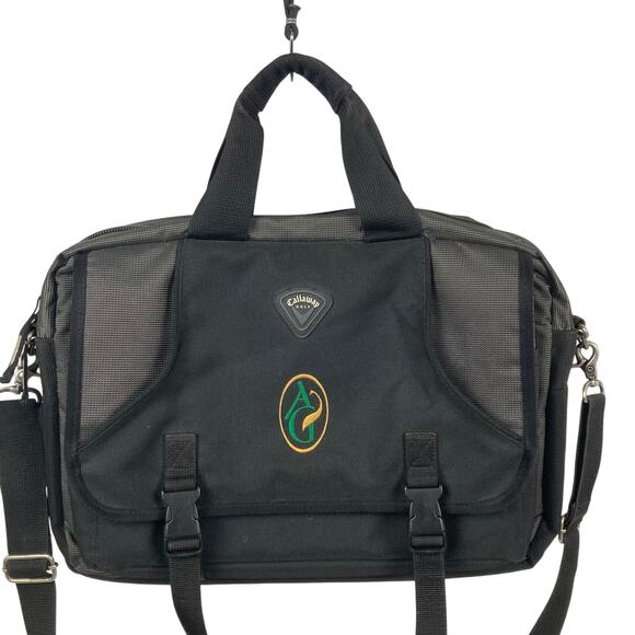 Callaway Golf Briefcase Bag Black Messenger Embroidered Computer Business Travel - Picture 1 of 13